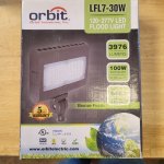 LED FLOOD KN 30W=100W 3976L 120-277V 5K